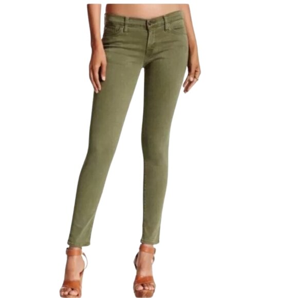Hudson Jeans Denim - Hudson Jeans Womens Krista Ankle Super Skinny Ankle in Olive Green Size 28